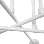 GloboStar® SPIDI 203-0113 Μοντέρνο Φωτιστικό Οροφής Πλέγμα Πολύφωτο 6 x E27 IP20 Λευκό Μέταλλο - Μ61 x Π61 x Υ37cm