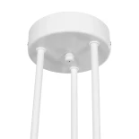 GloboStar® SPIDI 203-0113 Μοντέρνο Φωτιστικό Οροφής Πλέγμα Πολύφωτο 6 x E27 IP20 Λευκό Μέταλλο - Μ61 x Π61 x Υ37cm
