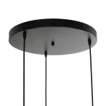 GloboStar® RADE 203-0127 Vintage Κρεμαστό Φωτιστικό Καμπάνα Τρίφωτο 3 x E27 IP20 Μαύρο Πλαστικό - Μ40 x Π40 x Υ40cm