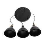 GloboStar® RADE 203-0127 Vintage Κρεμαστό Φωτιστικό Καμπάνα Τρίφωτο 3 x E27 IP20 Μαύρο Πλαστικό - Μ40 x Π40 x Υ40cm