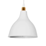GloboStar® RADE 203-0128 Vintage Κρεμαστό Φωτιστικό Καμπάνα Τρίφωτο 3 x E27 IP20 Λευκό Πλαστικό - Μ40 x Π40 x Υ40cm