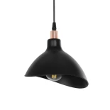 GLOBOSTAR® RIVE 203-0143 Μοντέρνο Κρεμαστό Φωτιστικό Οροφής με Ντουί 1 x E27 AC 220-240V IP20 - Μάυρο & Χαλκινο - Μ22 x Π20 x Υ22cm