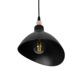 GLOBOSTAR® RIVE 203-0143 Μοντέρνο Κρεμαστό Φωτιστικό Οροφής με Ντουί 1 x E27 AC 220-240V IP20 - Μάυρο & Χαλκινο - Μ22 x Π20 x Υ22cm