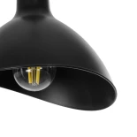 GLOBOSTAR® RIVE 203-0143 Μοντέρνο Κρεμαστό Φωτιστικό Οροφής με Ντουί 1 x E27 AC 220-240V IP20 - Μάυρο & Χαλκινο - Μ22 x Π20 x Υ22cm