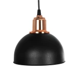 GloboStar® ΗUT 203-0146 Μοντέρνο Κρεμαστό Φωτιστικό Καμπάνα Τρίφωτο 3 x E27 IP20 Μαύρο με Χρυσό Πλαστικό - Μ40 x Π40 x Υ40cm