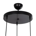 GloboStar® ΗUT 203-0146 Μοντέρνο Κρεμαστό Φωτιστικό Καμπάνα Τρίφωτο 3 x E27 IP20 Μαύρο με Χρυσό Πλαστικό - Μ40 x Π40 x Υ40cm