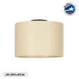 GloboStar® CILIO 203-0149 Μοντέρνο Φωτιστικό Οροφής Καπέλο Μονόφωτο 1 x E27 IP20 Λευκό Ύφασμα - Μ30 x Π30 x Υ21cm