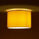 GloboStar® CILIO 203-0149 Μοντέρνο Φωτιστικό Οροφής Καπέλο Μονόφωτο 1 x E27 IP20 Λευκό Ύφασμα - Μ30 x Π30 x Υ21cm