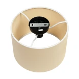 GloboStar® CILIO 203-0149 Μοντέρνο Φωτιστικό Οροφής Καπέλο Μονόφωτο 1 x E27 IP20 Λευκό Ύφασμα - Μ30 x Π30 x Υ21cm