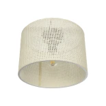 GloboStar® CILIO 203-0150 Μοντέρνο Φωτιστικό Οροφής Καπέλο Μονόφωτο 1 x E27 IP20 Λευκό Διάτρητο Ύφασμα - Μ30 x Π30 x Υ21cm