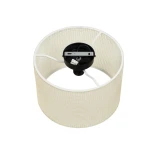 GloboStar® CILIO 203-0150 Μοντέρνο Φωτιστικό Οροφής Καπέλο Μονόφωτο 1 x E27 IP20 Λευκό Διάτρητο Ύφασμα - Μ30 x Π30 x Υ21cm