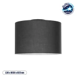 GloboStar® CILIO 203-0153 Μοντέρνο Φωτιστικό Οροφής Καπέλο Μονόφωτο 1 x E27 IP20 Γκρι Ύφασμα - Μ30 x Π30 x Υ21cm