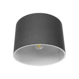 GloboStar® CILIO 203-0153 Μοντέρνο Φωτιστικό Οροφής Καπέλο Μονόφωτο 1 x E27 IP20 Γκρι Ύφασμα - Μ30 x Π30 x Υ21cm
