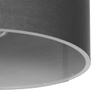 GloboStar® CILIO 203-0153 Μοντέρνο Φωτιστικό Οροφής Καπέλο Μονόφωτο 1 x E27 IP20 Γκρι Ύφασμα - Μ30 x Π30 x Υ21cm