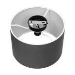 GloboStar® CILIO 203-0153 Μοντέρνο Φωτιστικό Οροφής Καπέλο Μονόφωτο 1 x E27 IP20 Γκρι Ύφασμα - Μ30 x Π30 x Υ21cm