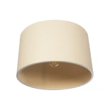 GloboStar® CILIO 203-0154 Μοντέρνο Φωτιστικό Οροφής Καπέλο Μονόφωτο 1 x E27 IP20 Μπεζ Ύφασμα - Μ38 x Π38 x Υ21cm