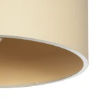 GloboStar® CILIO 203-0154 Μοντέρνο Φωτιστικό Οροφής Καπέλο Μονόφωτο 1 x E27 IP20 Μπεζ Ύφασμα - Μ38 x Π38 x Υ21cm