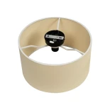 GloboStar® CILIO 203-0154 Μοντέρνο Φωτιστικό Οροφής Καπέλο Μονόφωτο 1 x E27 IP20 Μπεζ Ύφασμα - Μ38 x Π38 x Υ21cm