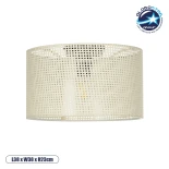 GloboStar® CILIO 203-0155 Μοντέρνο Φωτιστικό Οροφής Καπέλο Μονόφωτο 1 x E27 IP20 Λευκό Διάτρητο Ύφασμα - Μ38 x Π38 x Υ21cm