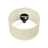 GloboStar® CILIO 203-0155 Μοντέρνο Φωτιστικό Οροφής Καπέλο Μονόφωτο 1 x E27 IP20 Λευκό Διάτρητο Ύφασμα - Μ38 x Π38 x Υ21cm