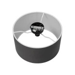 GloboStar® CILIO 203-0158 Μοντέρνο Φωτιστικό Οροφής Καπέλο Μονόφωτο 1 x E27 IP20 Γκρι Ύφασμα - Μ38 x Π30 x Υ21cm