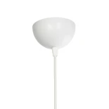 GloboStar® TRIANGLE 203-0163 Μοντέρνο Κρεμαστό Φωτιστικό Καμπάνα Μονόφωτο 1 x E27 IP20 Λευκό Πλαστικό - Μ24 x Π24 x Υ22cm
