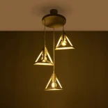 GLOBOSTAR® TRIANGLE 203-0164 Μοντέρνο Κρεμαστό Φωτιστικό Οροφής με Ντουί 3 x E27 AC 220-240V IP20 - Λευκό - Μ67 x Π67 x Υ50cm