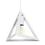 GLOBOSTAR® TRIANGLE 203-0164 Μοντέρνο Κρεμαστό Φωτιστικό Οροφής με Ντουί 3 x E27 AC 220-240V IP20 - Λευκό - Μ67 x Π67 x Υ50cm