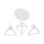 GLOBOSTAR® TRIANGLE 203-0164 Μοντέρνο Κρεμαστό Φωτιστικό Οροφής με Ντουί 3 x E27 AC 220-240V IP20 - Λευκό - Μ67 x Π67 x Υ50cm