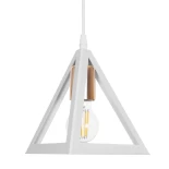GLOBOSTAR® TRIANGLE 203-0166 Μοντέρνο Κρεμαστό Φωτιστικό Οροφής με Ντουί 3 x E27 AC 220-240V IP20 - Λευκό & Χρυσό - Μ67 x Π67 x Υ50cm