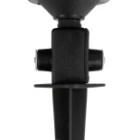 GloboStar® LANTERNA 203-0242 Μοντέρνο Καρφωτό Φωτιστικό Φαναράκι Μονόφωτο 1 x E27 IP44 Μαύρο & Διάφανο Πλαστικό - Μ17 x Π17 x Υ80cm