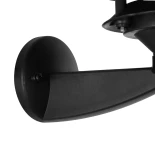 GloboStar® LANTERNA 203-0244 Μοντέρνο Επιτοίχιο Φωτιστικό Φαναράκι Μονόφωτο 1 x E27 IP44 Μαύρο Πλαστικό - Μ24 x Π16 x Υ27.5cm
