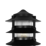 GloboStar® LANTERNA 203-0244 Μοντέρνο Επιτοίχιο Φωτιστικό Φαναράκι Μονόφωτο 1 x E27 IP44 Μαύρο Πλαστικό - Μ24 x Π16 x Υ27.5cm