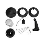 GloboStar® LANTERNA 203-0244 Μοντέρνο Επιτοίχιο Φωτιστικό Φαναράκι Μονόφωτο 1 x E27 IP44 Μαύρο Πλαστικό - Μ24 x Π16 x Υ27.5cm