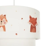 GloboStar® OWL 204-0001 Παιδικό Κρεμαστό Φωτιστικό Φιγούρα Μονόφωτο 1 x E27 IP20 Πολύχρωμο Ύφασμα - Μ30 x Π30 x Υ24cm