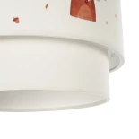 GloboStar® OWL 204-0001 Παιδικό Κρεμαστό Φωτιστικό Φιγούρα Μονόφωτο 1 x E27 IP20 Πολύχρωμο Ύφασμα - Μ30 x Π30 x Υ24cm