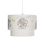 GloboStar® ELEPHANT 204-0002 Παιδικό Κρεμαστό Φωτιστικό Φιγούρα Μονόφωτο 1 x E27 IP20 Πολύχρωμο Ύφασμα - Μ30 x Π30 x Υ24cm