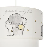 GloboStar® ELEPHANT 204-0002 Παιδικό Κρεμαστό Φωτιστικό Φιγούρα Μονόφωτο 1 x E27 IP20 Πολύχρωμο Ύφασμα - Μ30 x Π30 x Υ24cm