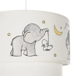 GloboStar® ELEPHANT 204-0002 Παιδικό Κρεμαστό Φωτιστικό Φιγούρα Μονόφωτο 1 x E27 IP20 Πολύχρωμο Ύφασμα - Μ30 x Π30 x Υ24cm