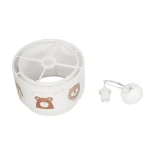 GloboStar® BEAR 204-0003 Παιδικό Κρεμαστό Φωτιστικό Φιγούρα Μονόφωτο 1 x E27 IP20 Πολύχρωμο Ύφασμα - Μ30 x Π30 x Υ24cm