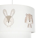 GloboStar® BEAR 204-0003 Παιδικό Κρεμαστό Φωτιστικό Φιγούρα Μονόφωτο 1 x E27 IP20 Πολύχρωμο Ύφασμα - Μ30 x Π30 x Υ24cm