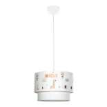 GloboStar® BALLOON 204-0004 Παιδικό Κρεμαστό Φωτιστικό Φιγούρα Μονόφωτο 1 x E27 IP20 Πολύχρωμο Ύφασμα - Μ30 x Π30 x Υ24cm