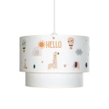 GloboStar® BALLOON 204-0004 Παιδικό Κρεμαστό Φωτιστικό Φιγούρα Μονόφωτο 1 x E27 IP20 Πολύχρωμο Ύφασμα - Μ30 x Π30 x Υ24cm