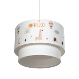GloboStar® BALLOON 204-0004 Παιδικό Κρεμαστό Φωτιστικό Φιγούρα Μονόφωτο 1 x E27 IP20 Πολύχρωμο Ύφασμα - Μ30 x Π30 x Υ24cm