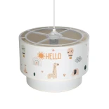 GloboStar® BALLOON 204-0004 Παιδικό Κρεμαστό Φωτιστικό Φιγούρα Μονόφωτο 1 x E27 IP20 Πολύχρωμο Ύφασμα - Μ30 x Π30 x Υ24cm