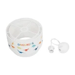GloboStar® DINO 204-0006 Παιδικό Κρεμαστό Φωτιστικό Φιγούρα Μονόφωτο 1 x E27 IP20 Πολύχρωμο Ύφασμα - Μ30 x Π30 x Υ24cm