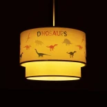 GloboStar® DINO 204-0006 Παιδικό Κρεμαστό Φωτιστικό Φιγούρα Μονόφωτο 1 x E27 IP20 Πολύχρωμο Ύφασμα - Μ30 x Π30 x Υ24cm