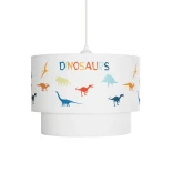 GloboStar® DINO 204-0006 Παιδικό Κρεμαστό Φωτιστικό Φιγούρα Μονόφωτο 1 x E27 IP20 Πολύχρωμο Ύφασμα - Μ30 x Π30 x Υ24cm