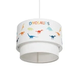 GloboStar® DINO 204-0006 Παιδικό Κρεμαστό Φωτιστικό Φιγούρα Μονόφωτο 1 x E27 IP20 Πολύχρωμο Ύφασμα - Μ30 x Π30 x Υ24cm
