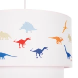 GloboStar® DINO 204-0006 Παιδικό Κρεμαστό Φωτιστικό Φιγούρα Μονόφωτο 1 x E27 IP20 Πολύχρωμο Ύφασμα - Μ30 x Π30 x Υ24cm